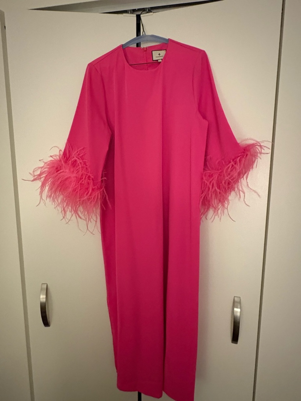 Tuckernuck Hot Pink Feather Jamie Dress - Picture 3 of 4